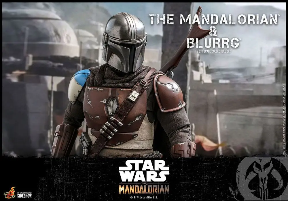 Star Wars The Mandalorian Action Figure 2-Pack 1/6 The Mandalorian & Blurrg 37 cm fotografii produktu