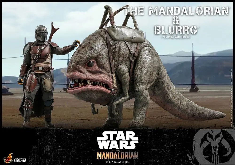Star Wars The Mandalorian Action Figure 2-Pack 1/6 The Mandalorian & Blurrg 37 cm fotografii produktu