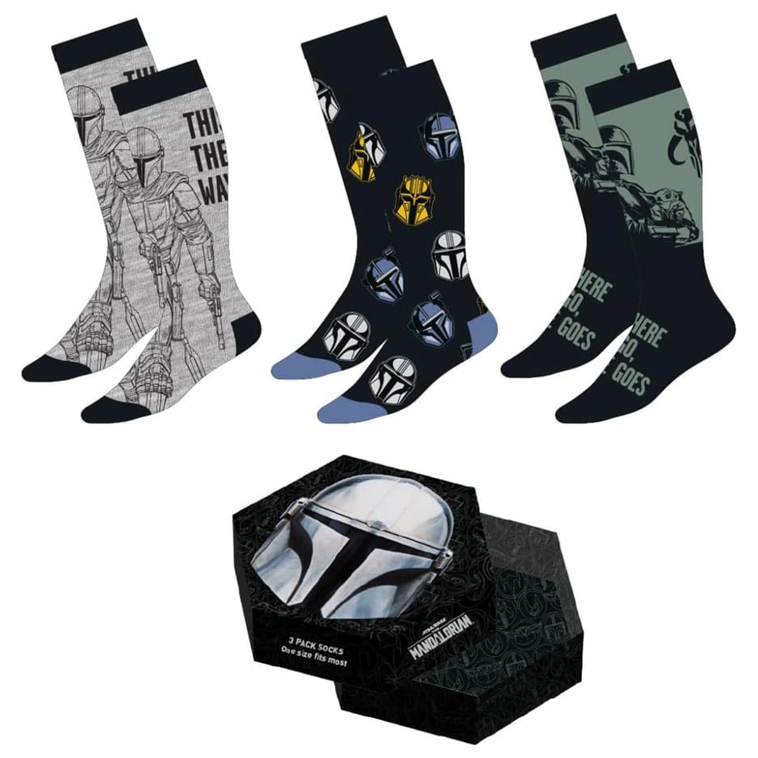 Star Wars: The Mandalorian Ponožky 3-balení Mandalorian 38-45 fotografii produktu