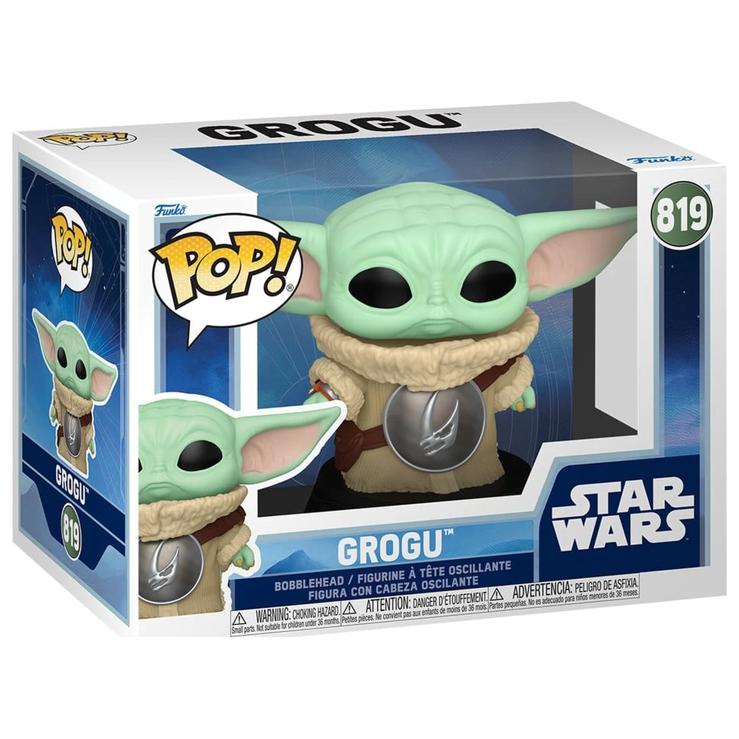 Star Wars: The Mandalorian and Grogu Funko POP! Vinylová figurka Bobblehead Grogu 9 cm fotografii produktu