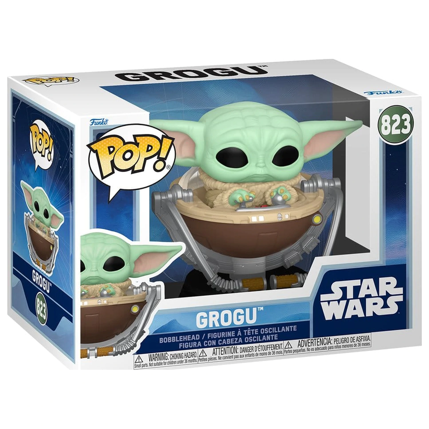 Star Wars: The Mandalorian and Grogu Funko POP! Vinylová Bobblehead figurka Grogu v kočárku 9 cm fotografii produktu