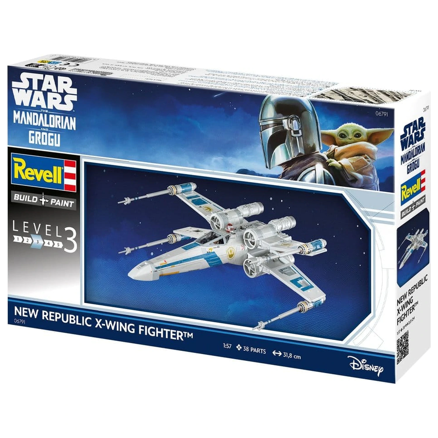 Star Wars The Mandalorian and Grogu Revell modelovací sada 1/57 New Republic X-Wing Fighter 22 cm fotografii produktu