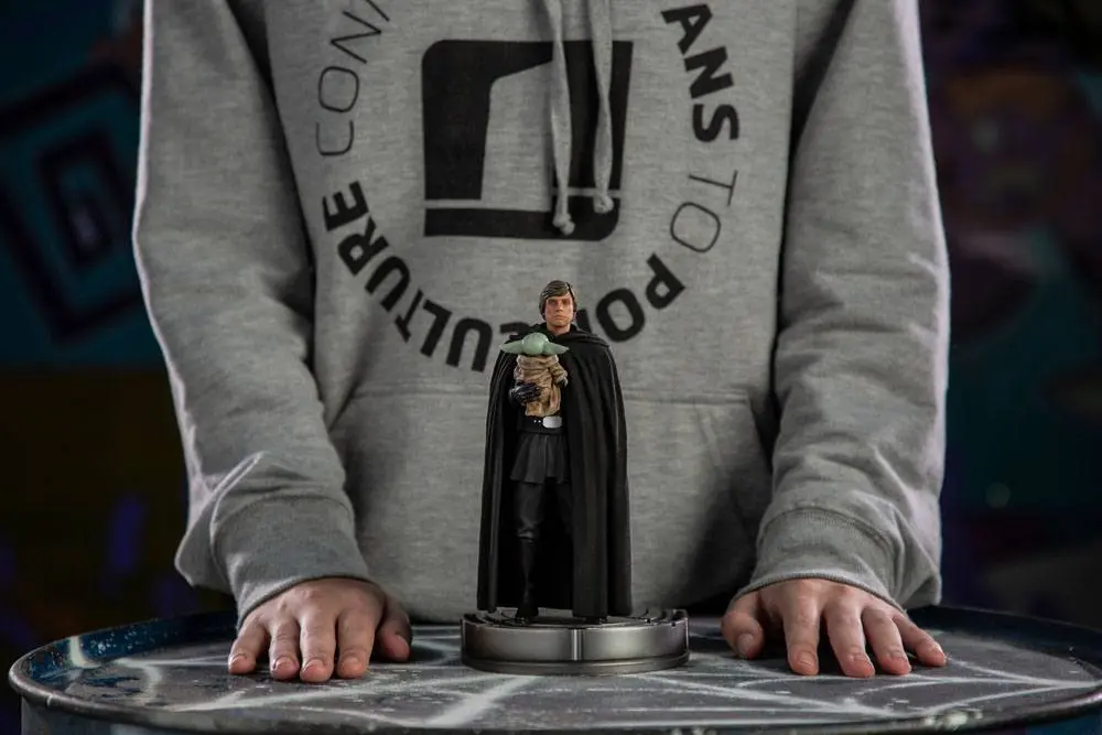 Star Wars The Mandalorian Art Scale socha 1/10 Luke Skywalker a Grogu 21 cm fotografii produktu