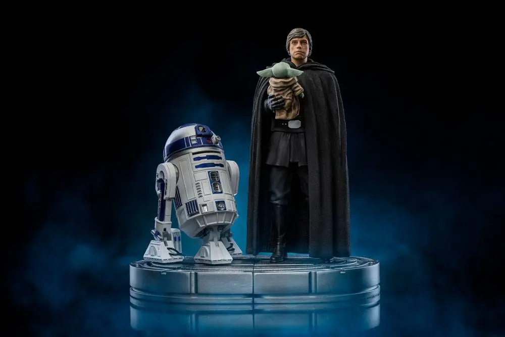 Star Wars The Mandalorian Art Scale socha 1/10 Luke Skywalker a Grogu 21 cm fotografii produktu