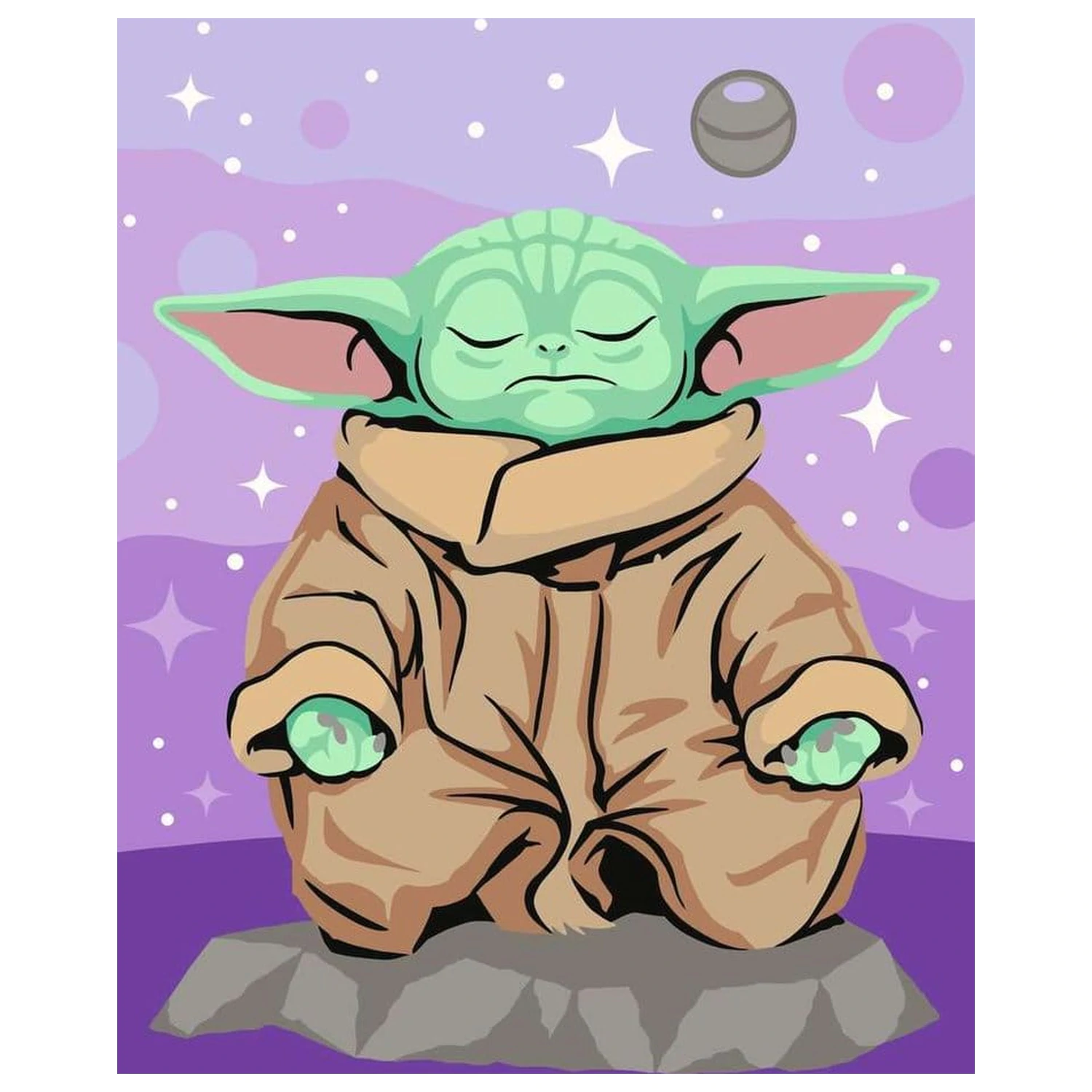 Star Wars: The Mandalorian CreArt Malování podle čísel Meditující Grogu fotografii produktu