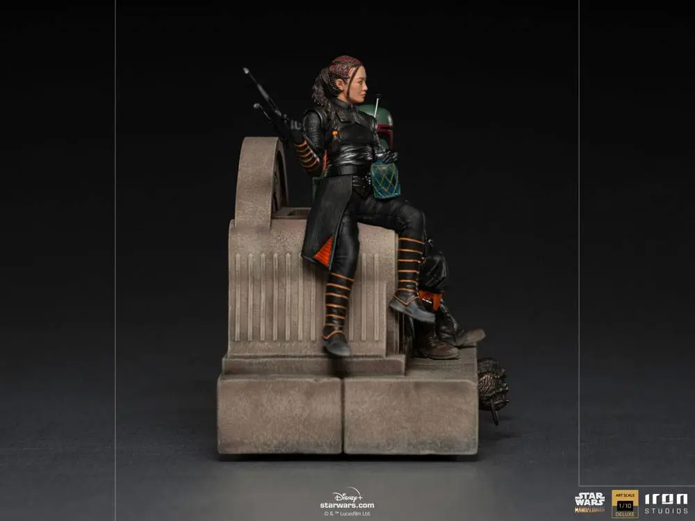 Star Wars The Mandalorian Deluxe Art Scale Statue 1/10 Boba Fett & Fennec on Throne 23 cm Socha fotografii produktu