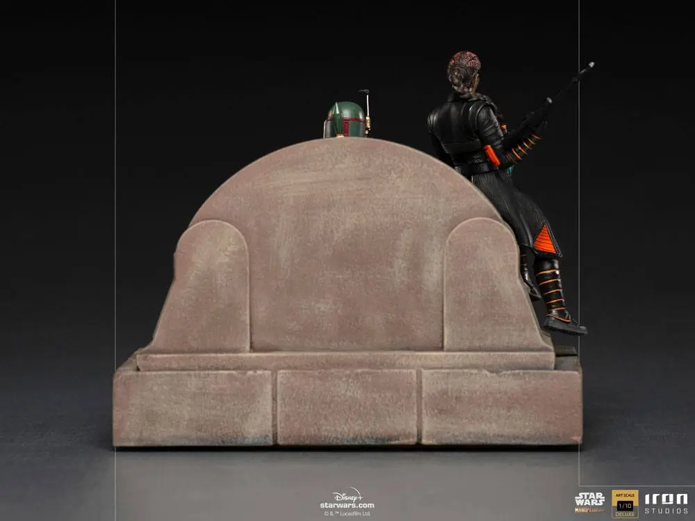 Star Wars The Mandalorian Deluxe Art Scale Statue 1/10 Boba Fett & Fennec on Throne 23 cm Socha fotografii produktu