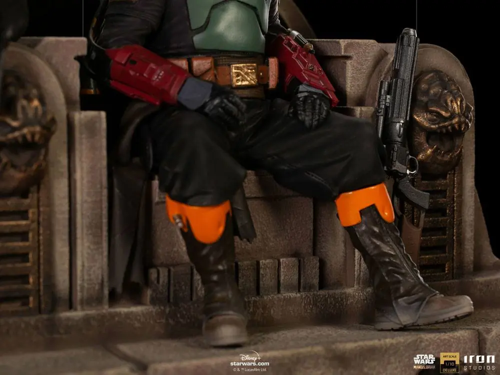 Star Wars The Mandalorian Deluxe Art Scale Statue 1/10 Boba Fett & Fennec on Throne 23 cm Socha fotografii produktu