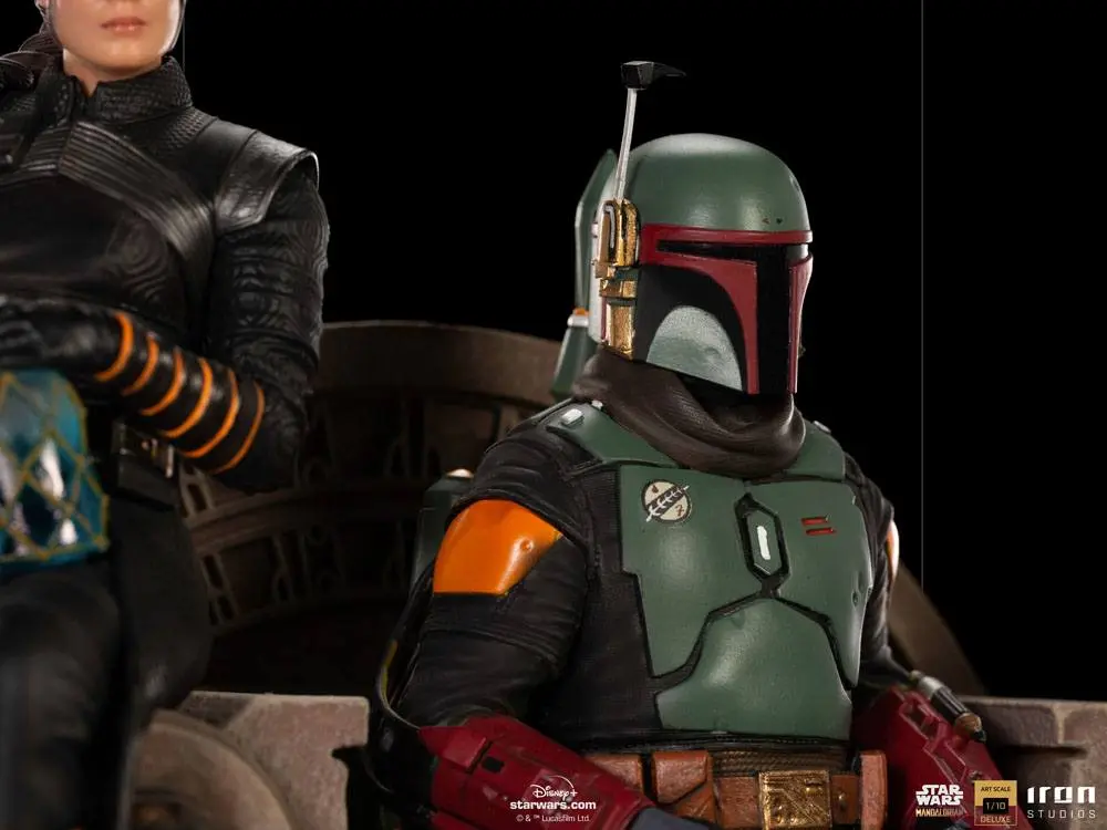 Star Wars The Mandalorian Deluxe Art Scale Statue 1/10 Boba Fett & Fennec on Throne 23 cm Socha fotografii produktu