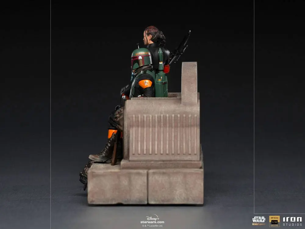 Star Wars The Mandalorian Deluxe Art Scale Statue 1/10 Boba Fett & Fennec on Throne 23 cm Socha fotografii produktu