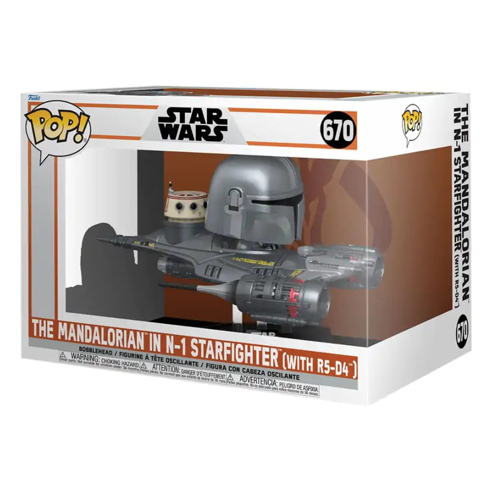 Star Wars: The Mandalorian POP! Rides vinylová figurka Mandalorian v N1 Starfighter 15 cm fotografii produktu