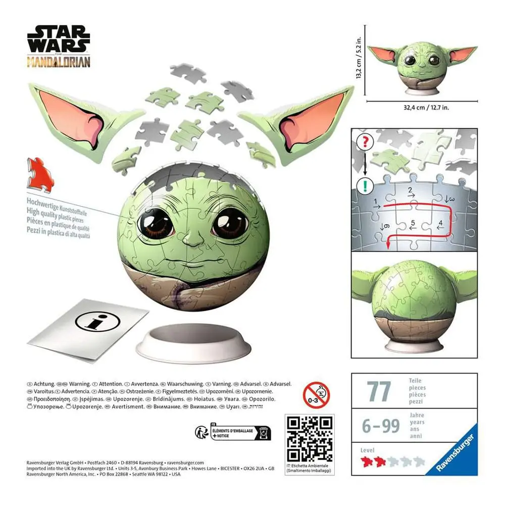 Star Wars: The Mandalorian 3D Puzzle Grogu (72 dílků) fotografii produktu