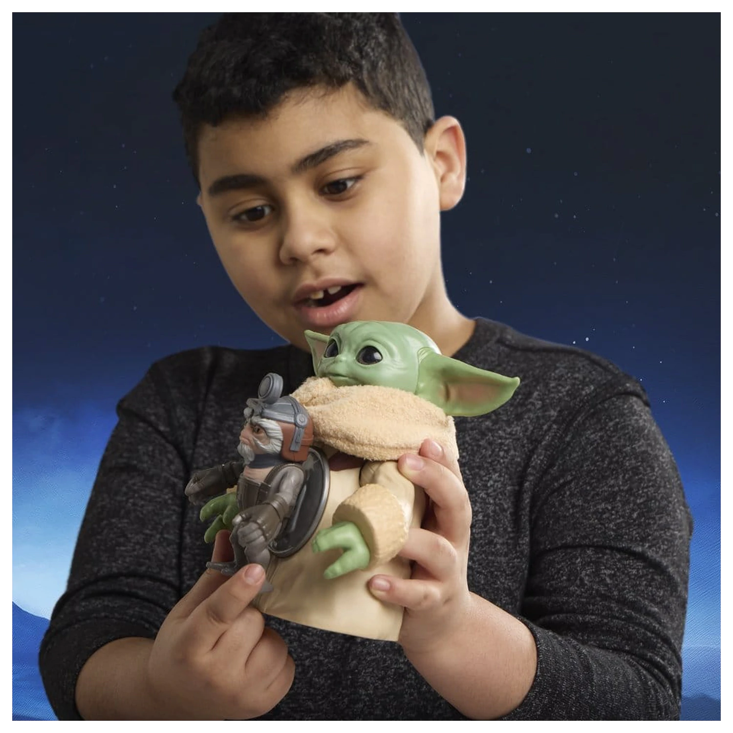 Star Wars: The Mandalorian & Grogu Elektronická akční figurka Huggin' Grogu & Anzellan 17 cm fotografii produktu