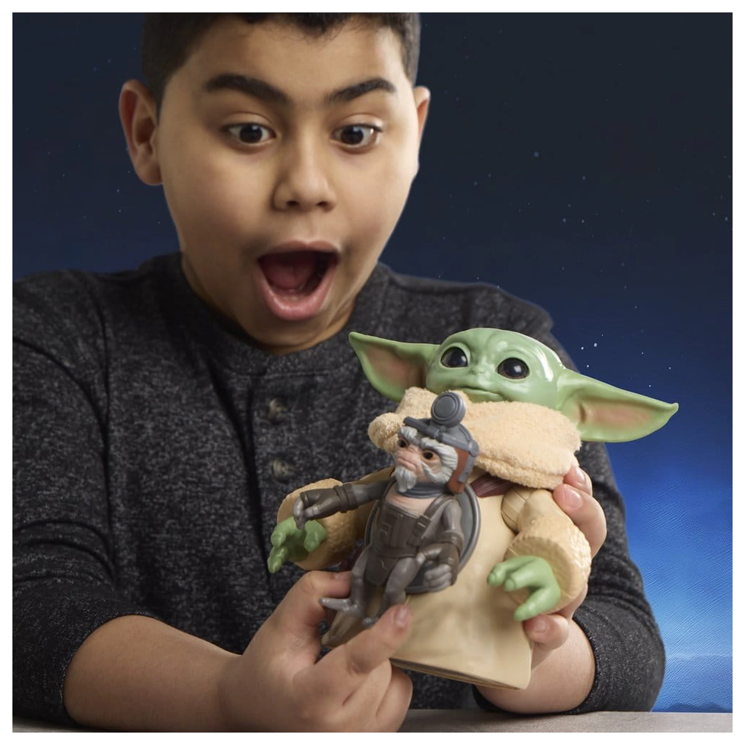 Star Wars: The Mandalorian & Grogu Elektronická akční figurka Huggin' Grogu & Anzellan 17 cm fotografii produktu