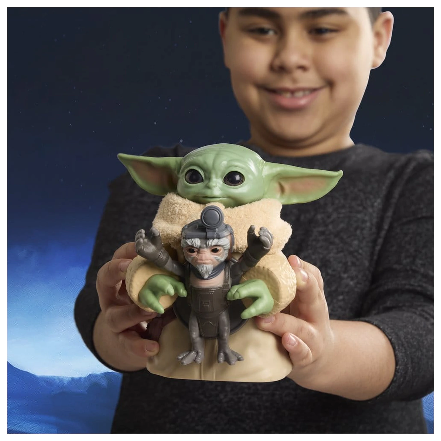 Star Wars: The Mandalorian & Grogu Elektronická akční figurka Huggin' Grogu & Anzellan 17 cm fotografii produktu
