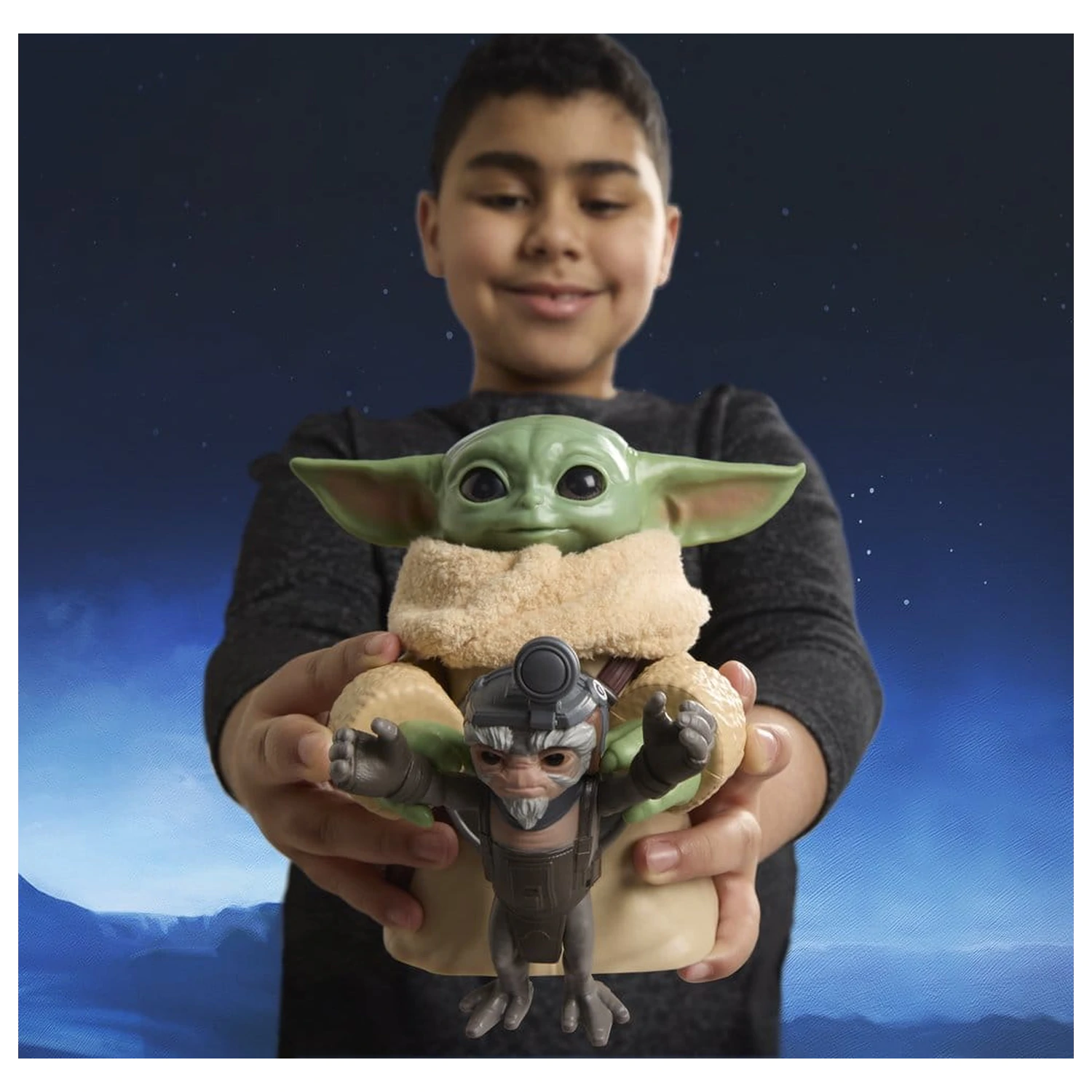 Star Wars: The Mandalorian & Grogu Elektronická akční figurka Huggin' Grogu & Anzellan 17 cm fotografii produktu