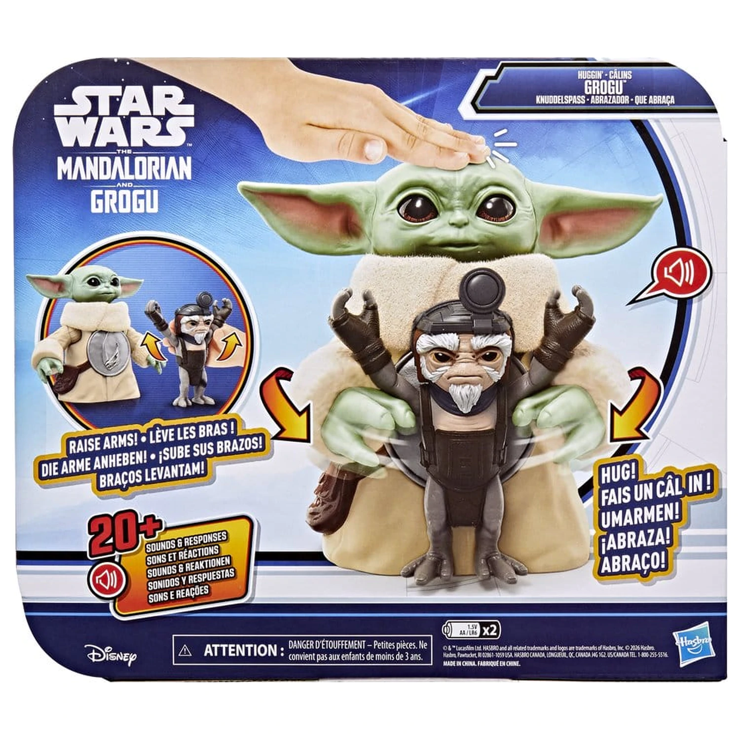 Star Wars: The Mandalorian & Grogu Elektronická akční figurka Huggin' Grogu & Anzellan 17 cm fotografii produktu