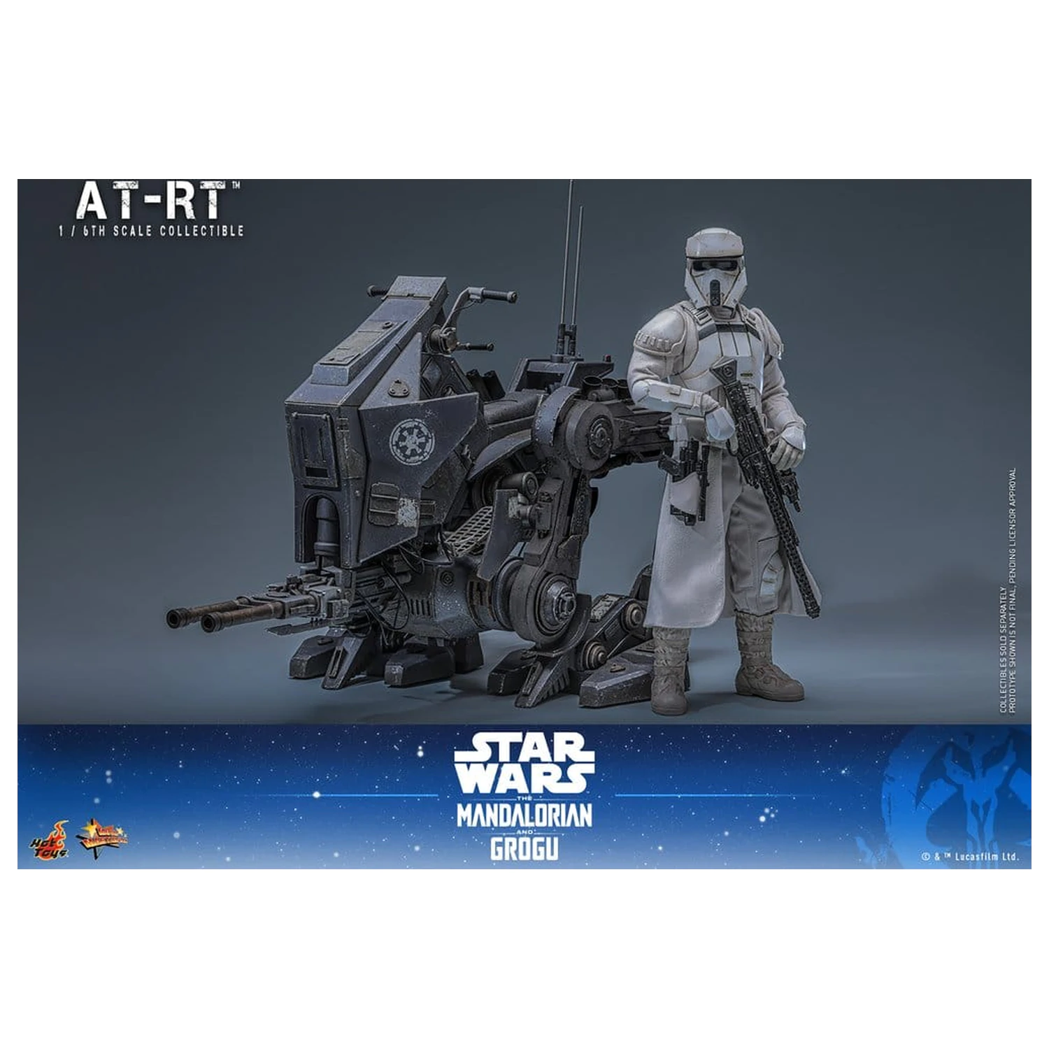 Star Wars: The Mandalorian & Grogu Movie Masterpiece akční figurka a set 1/6 Imperial Remnant AT-RT Driver & AT-RT 60 cm fotografii produktu