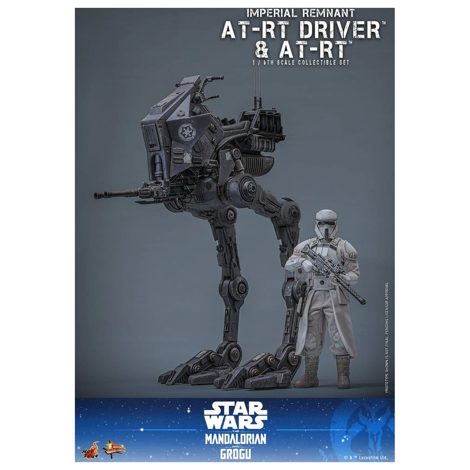 Star Wars: The Mandalorian & Grogu Movie Masterpiece akční figurka a set 1/6 Imperial Remnant AT-RT Driver & AT-RT 60 cm fotografii produktu