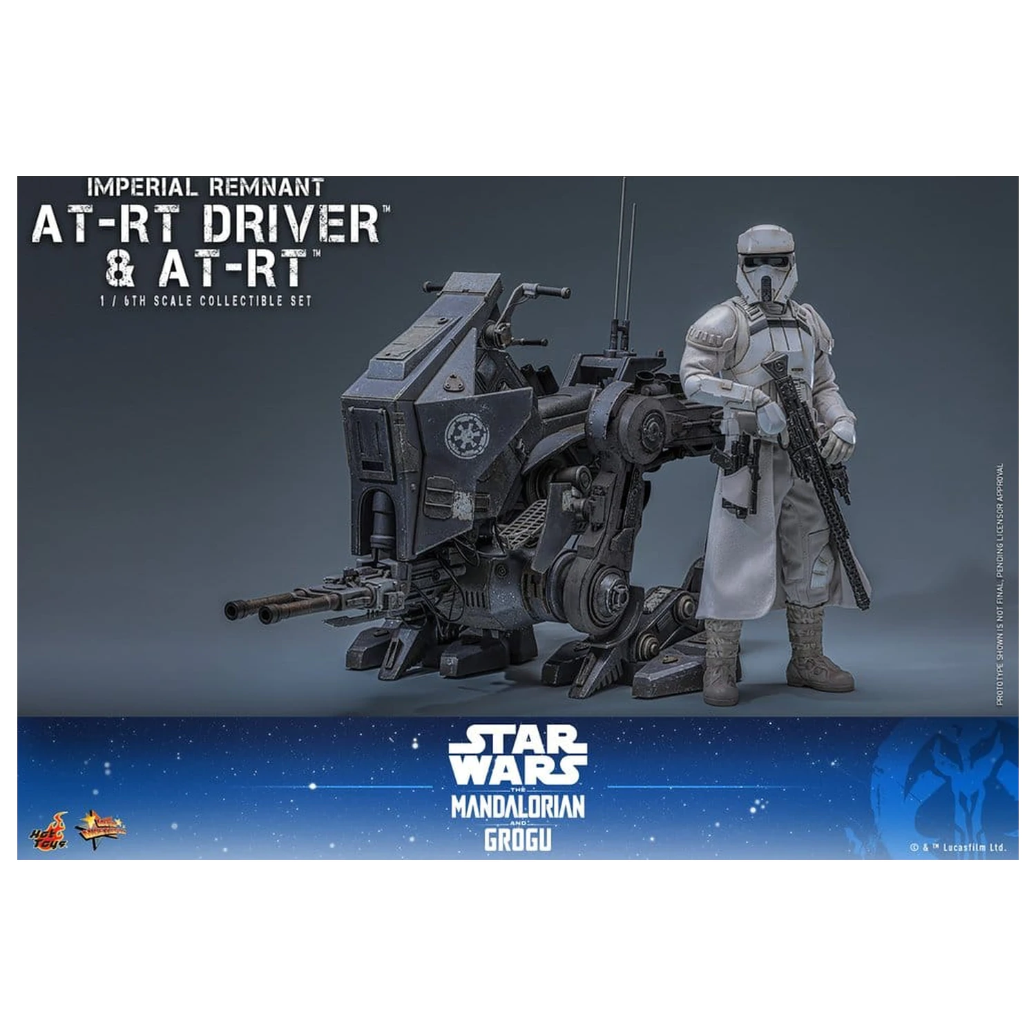 Star Wars: The Mandalorian & Grogu Movie Masterpiece akční figurka a set 1/6 Imperial Remnant AT-RT Driver & AT-RT 60 cm fotografii produktu