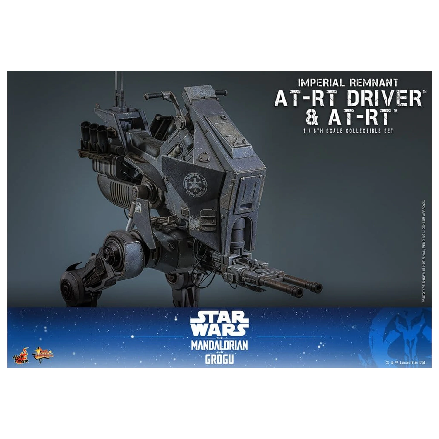 Star Wars: The Mandalorian & Grogu Movie Masterpiece akční figurka a set 1/6 Imperial Remnant AT-RT Driver & AT-RT 60 cm fotografii produktu