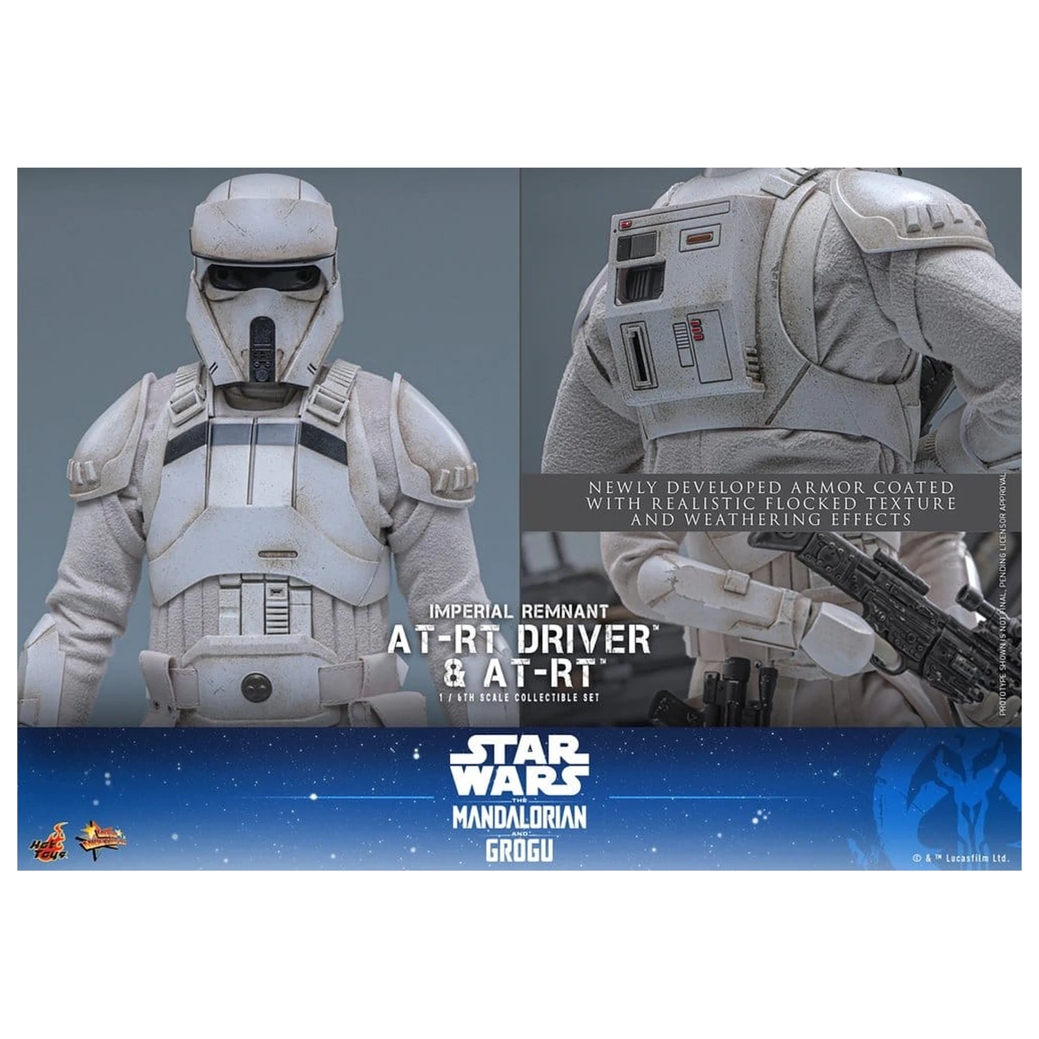 Star Wars: The Mandalorian & Grogu Movie Masterpiece akční figurka a set 1/6 Imperial Remnant AT-RT Driver & AT-RT 60 cm fotografii produktu