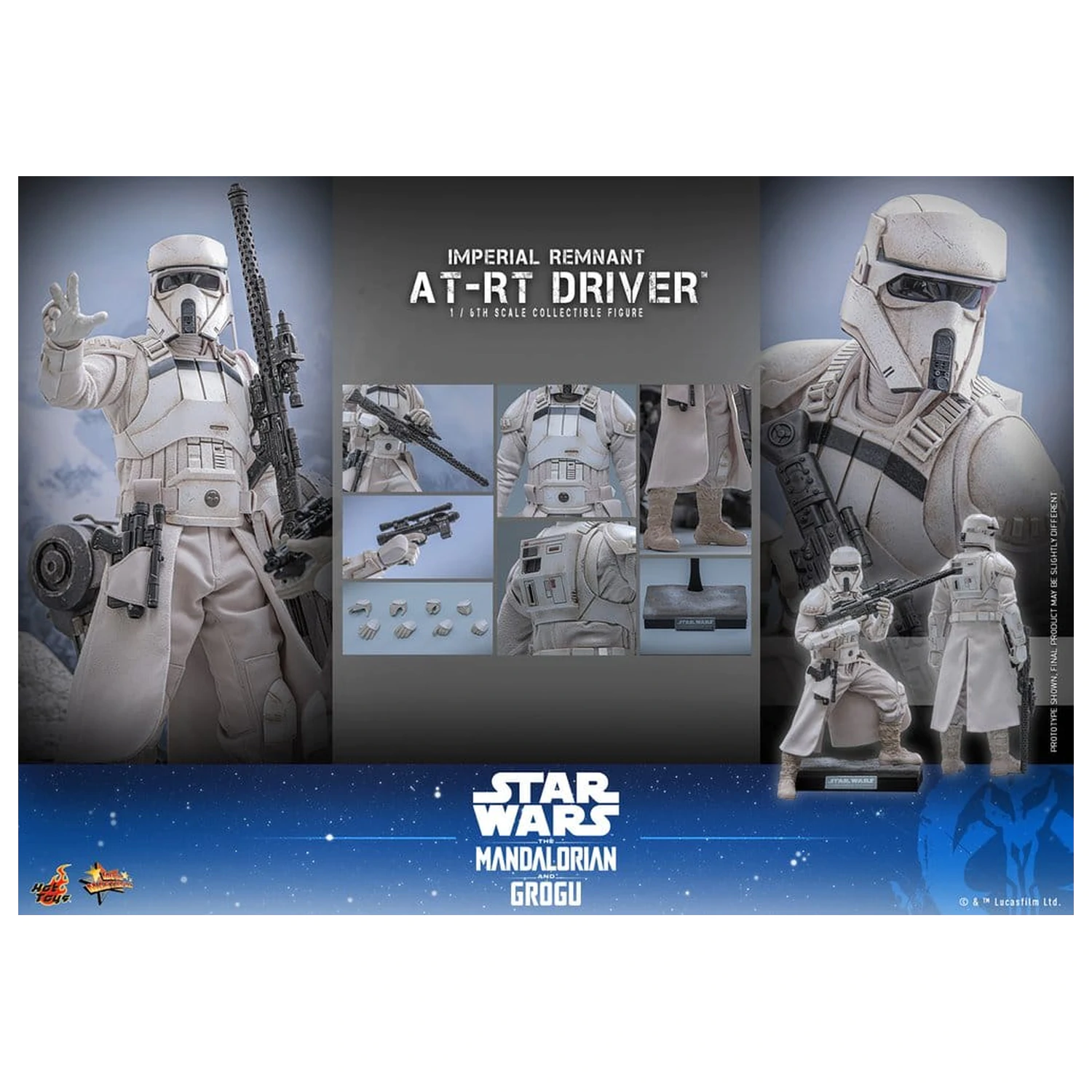 Star Wars: The Mandalorian & Grogu Movie Masterpiece akční figurka a set 1/6 Imperial Remnant AT-RT Driver & AT-RT 60 cm fotografii produktu