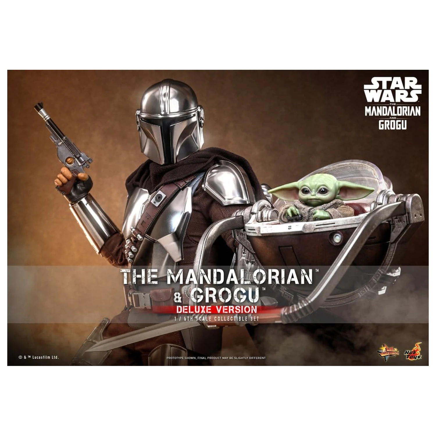 Star Wars: The Mandalorian & Grogu Movie Masterpiece akční figurka 1/6 The Mandalorian a Grogu (Deluxe Version) 31 cm fotografii produktu