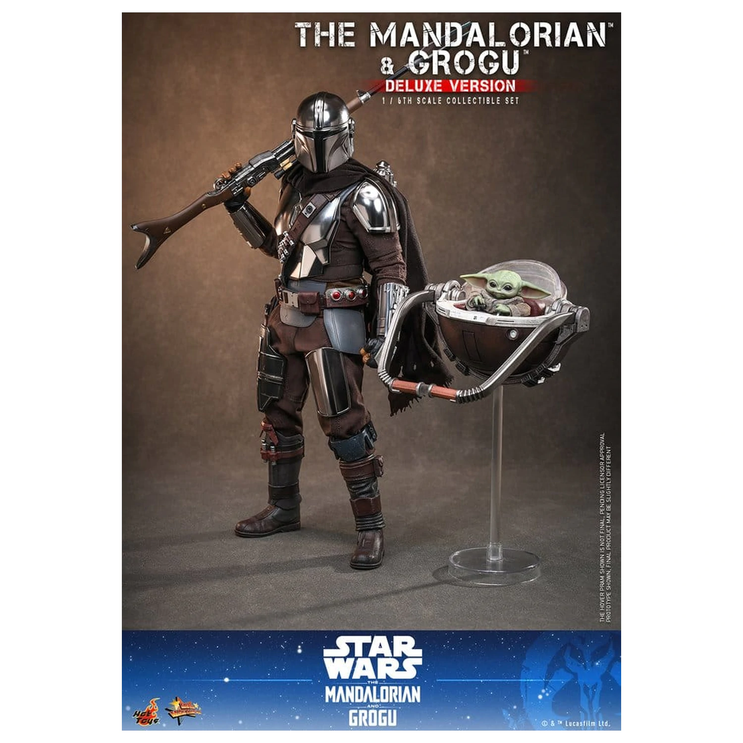 Star Wars: The Mandalorian & Grogu Movie Masterpiece akční figurka 1/6 The Mandalorian a Grogu (Deluxe Version) 31 cm fotografii produktu