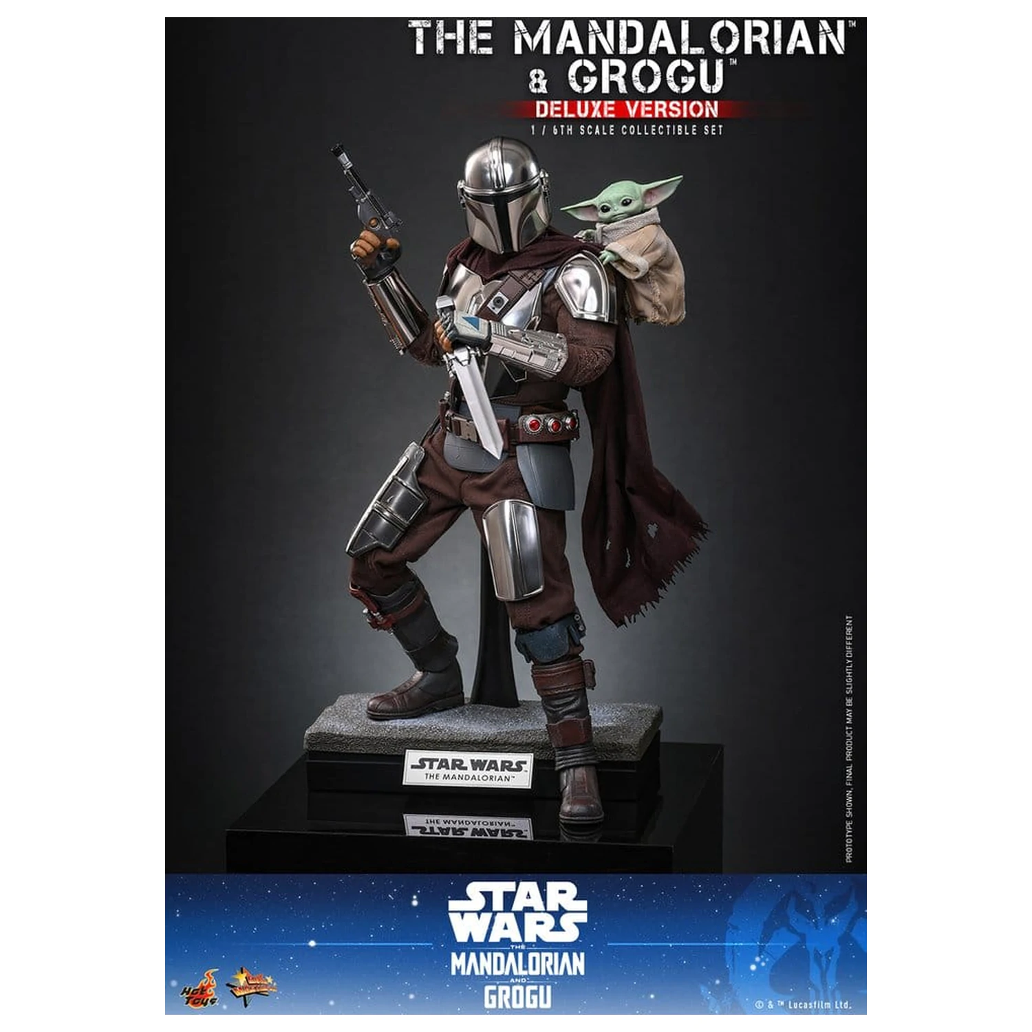 Star Wars: The Mandalorian & Grogu Movie Masterpiece akční figurka 1/6 The Mandalorian a Grogu (Deluxe Version) 31 cm fotografii produktu
