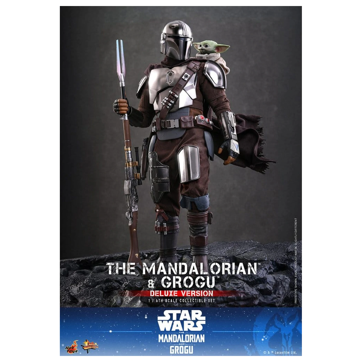 Star Wars: The Mandalorian & Grogu Movie Masterpiece akční figurka 1/6 The Mandalorian a Grogu (Deluxe Version) 31 cm fotografii produktu