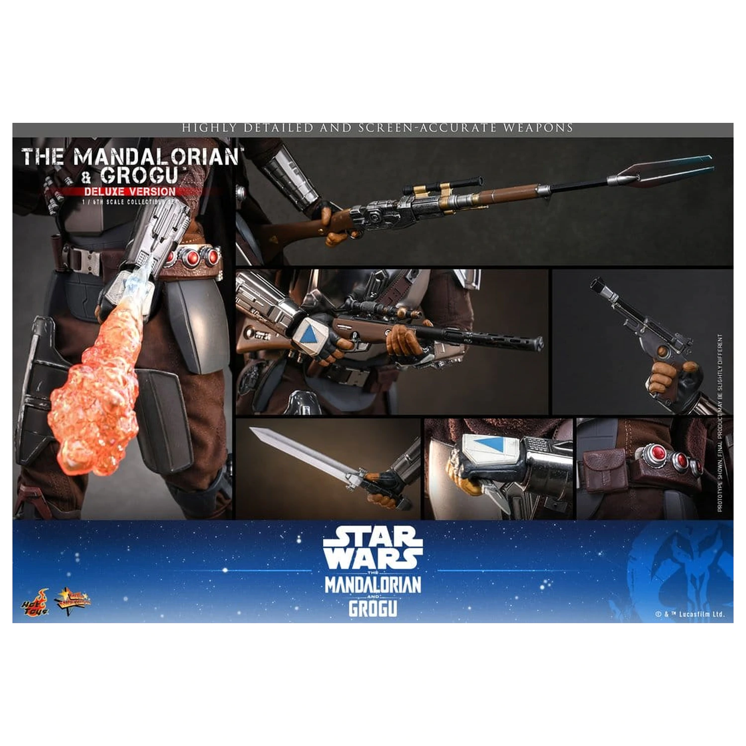 Star Wars: The Mandalorian & Grogu Movie Masterpiece akční figurka 1/6 The Mandalorian a Grogu (Deluxe Version) 31 cm fotografii produktu
