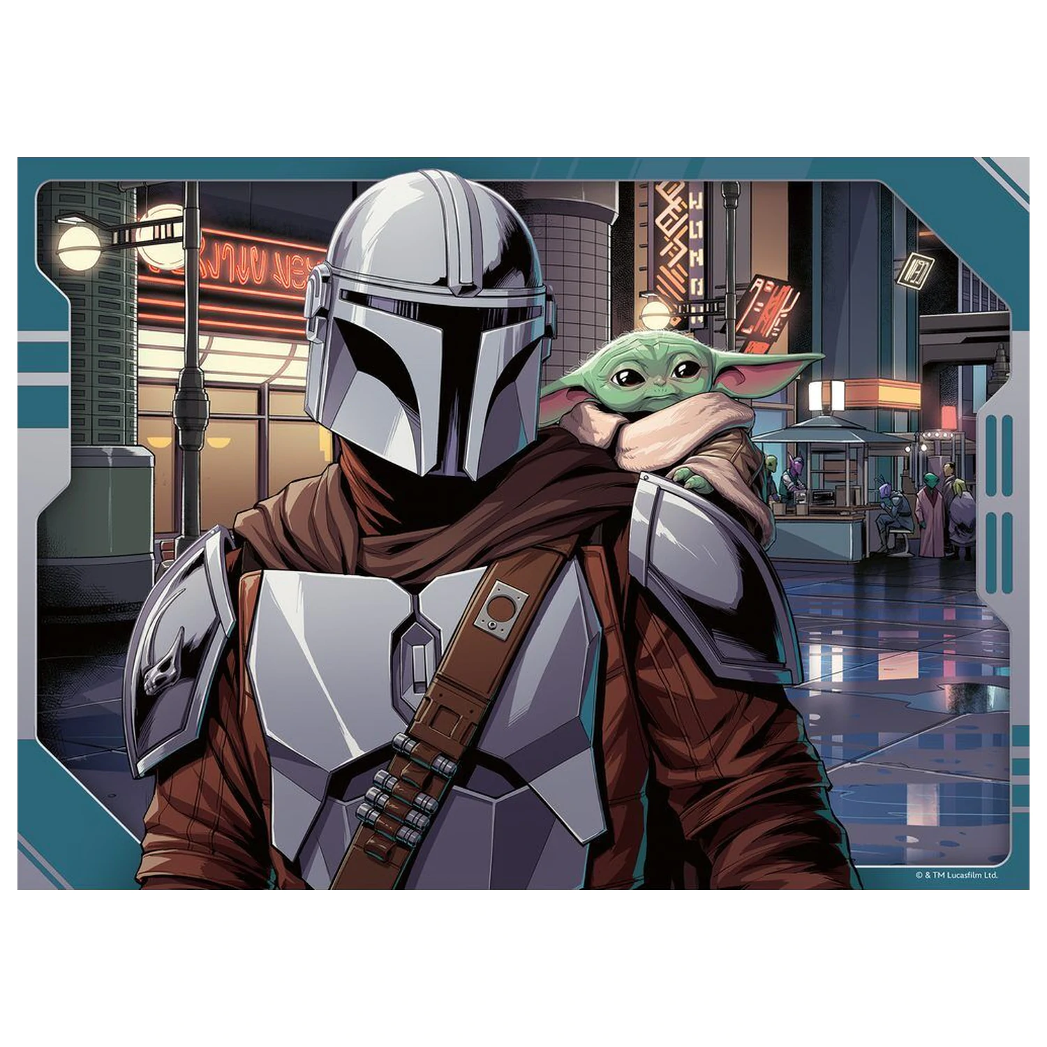 Star Wars The Mandalorian & Grogu puzzle 4x100 dílků fotografii produktu