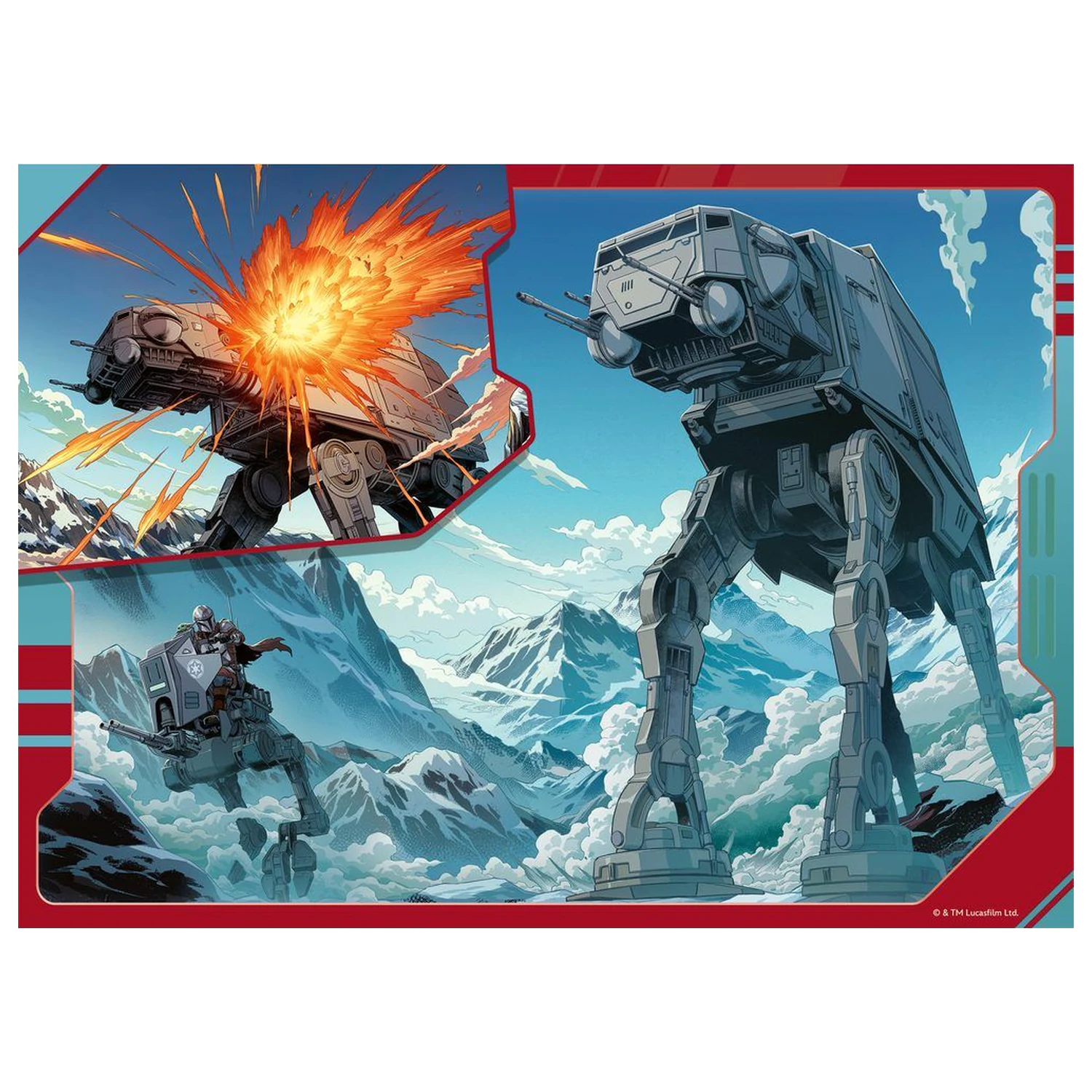 Star Wars The Mandalorian & Grogu puzzle 4x100 dílků fotografii produktu