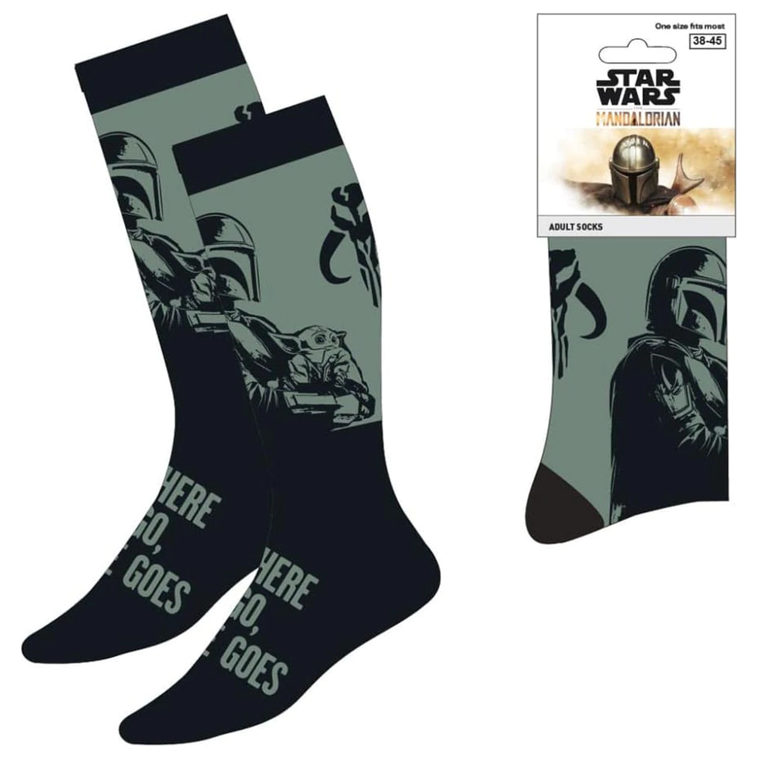 Star Wars: The Mandalorian Ponožky Mandalorian & Grogu 38-45 fotografii produktu