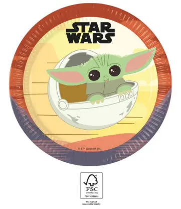 Star Wars The Mandalorian Papírové talíře 8 ks 23 cm FSC fotografii produktu