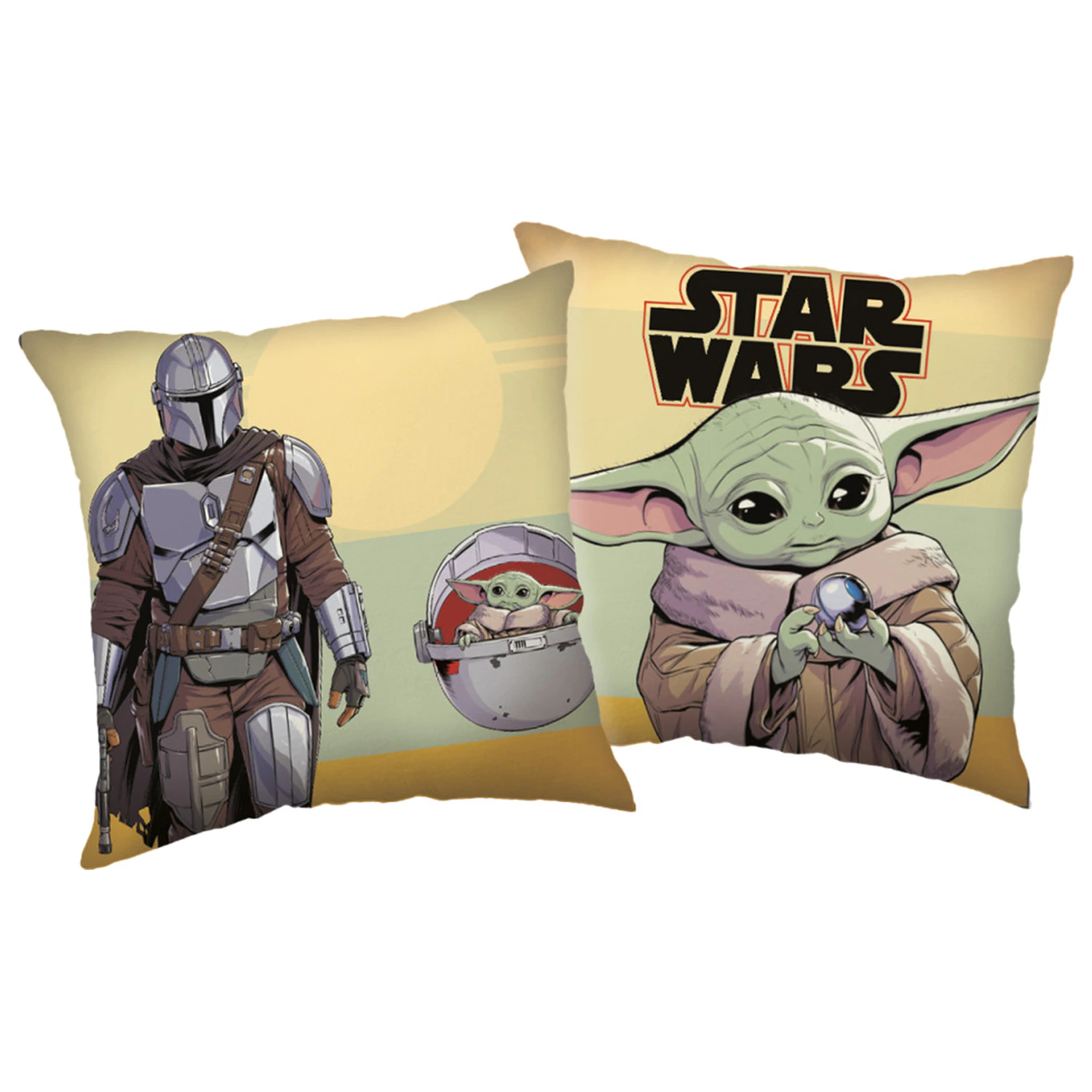 Star Wars The Mandalorian polštář, dekorativní polštář 40x40 cm fotografii produktu