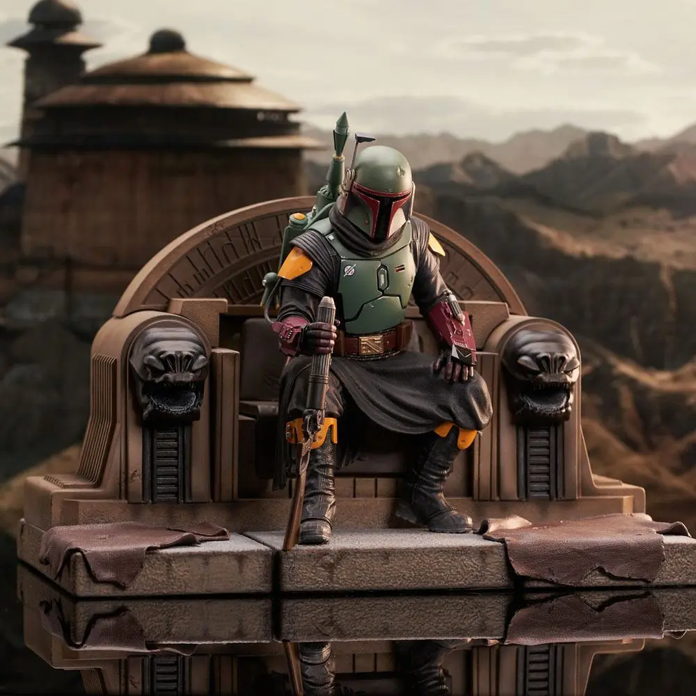Star Wars: The Mandalorian Premier Collection Statue 1/7 Boba Fett on Throne 24 cm Socha fotografii produktu