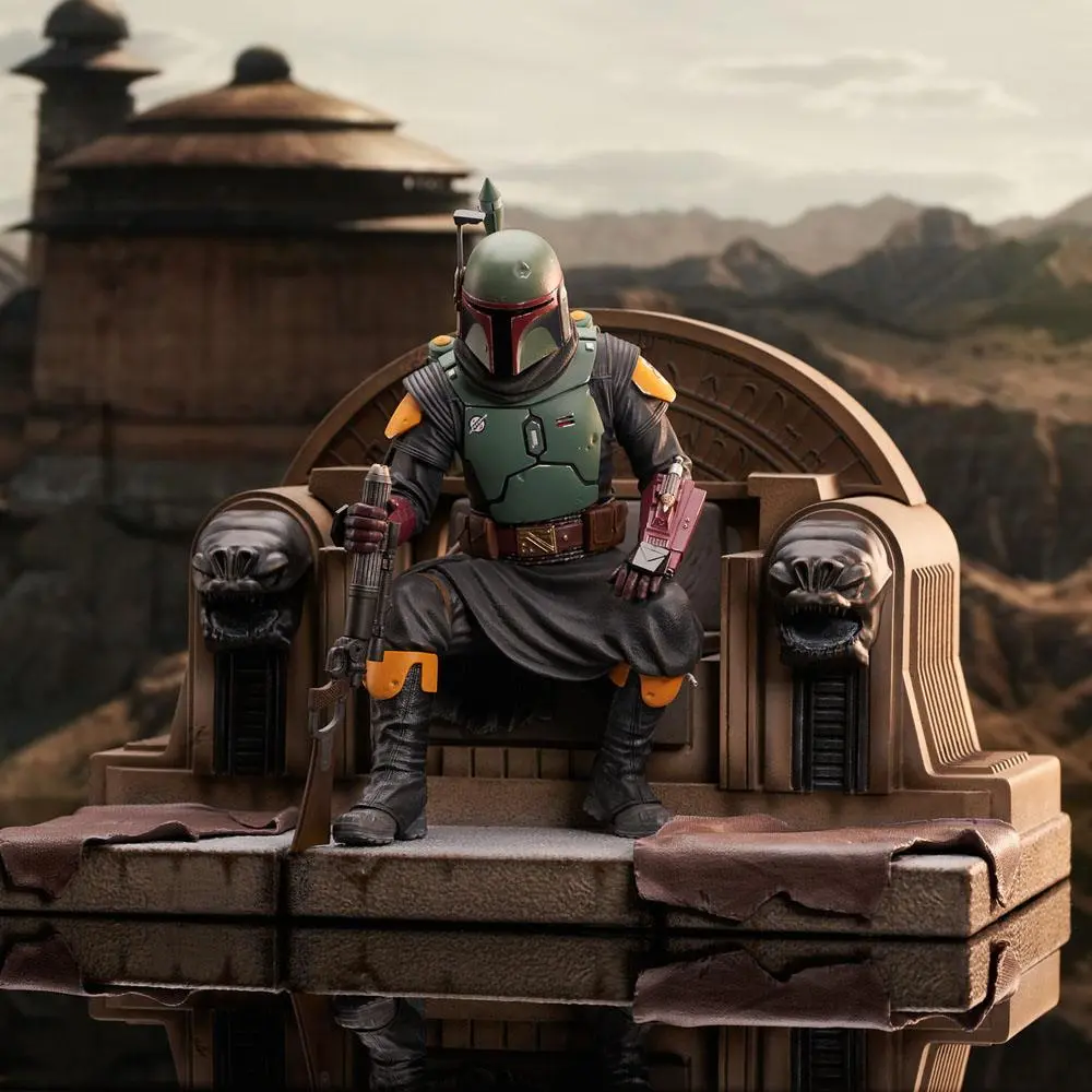 Star Wars: The Mandalorian Premier Collection Statue 1/7 Boba Fett on Throne 24 cm Socha fotografii produktu