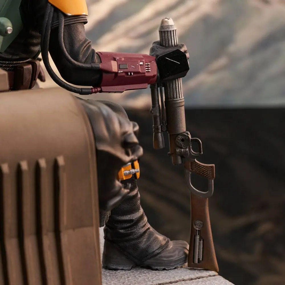 Star Wars: The Mandalorian Premier Collection Statue 1/7 Boba Fett on Throne 24 cm Socha fotografii produktu