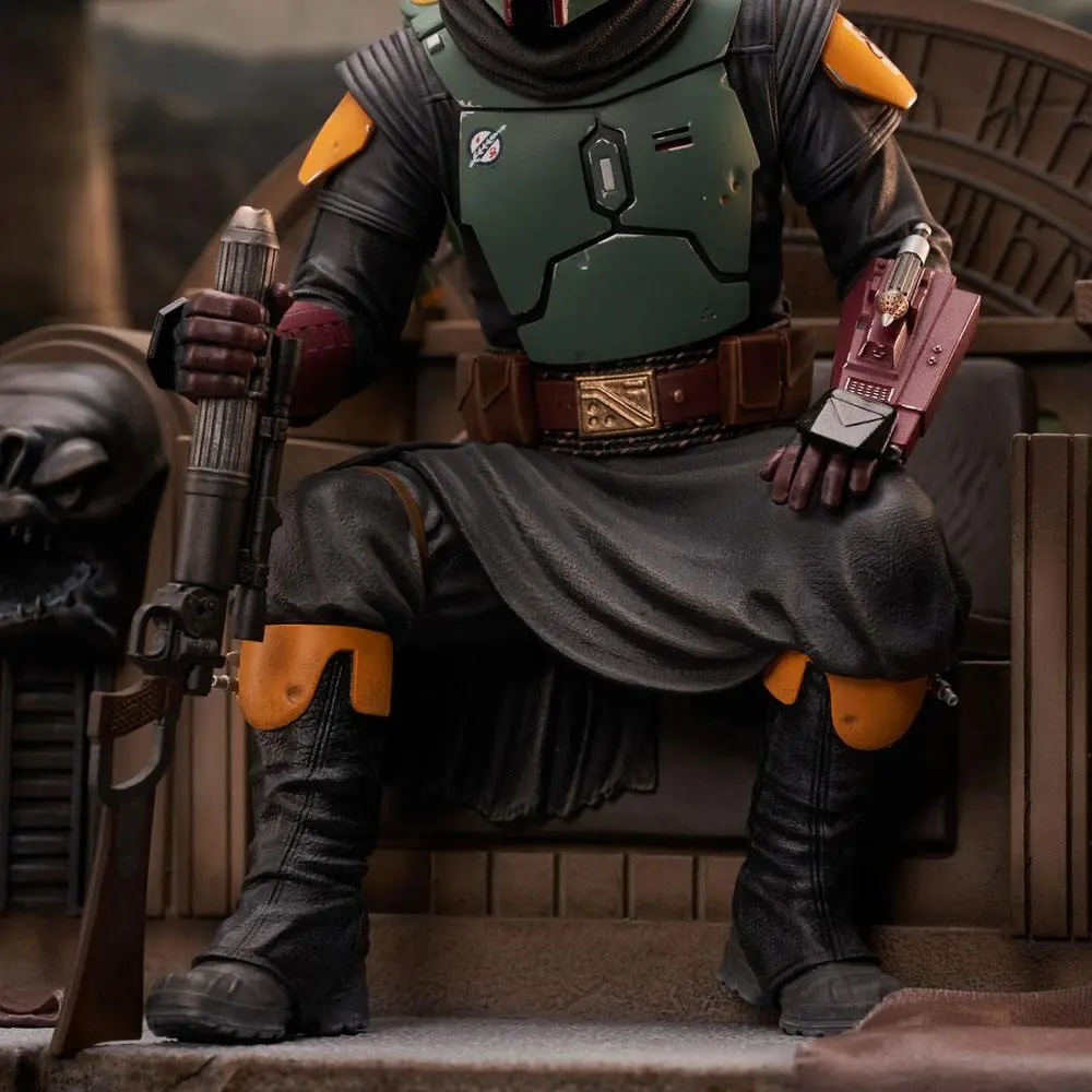 Star Wars: The Mandalorian Premier Collection Statue 1/7 Boba Fett on Throne 24 cm Socha fotografii produktu