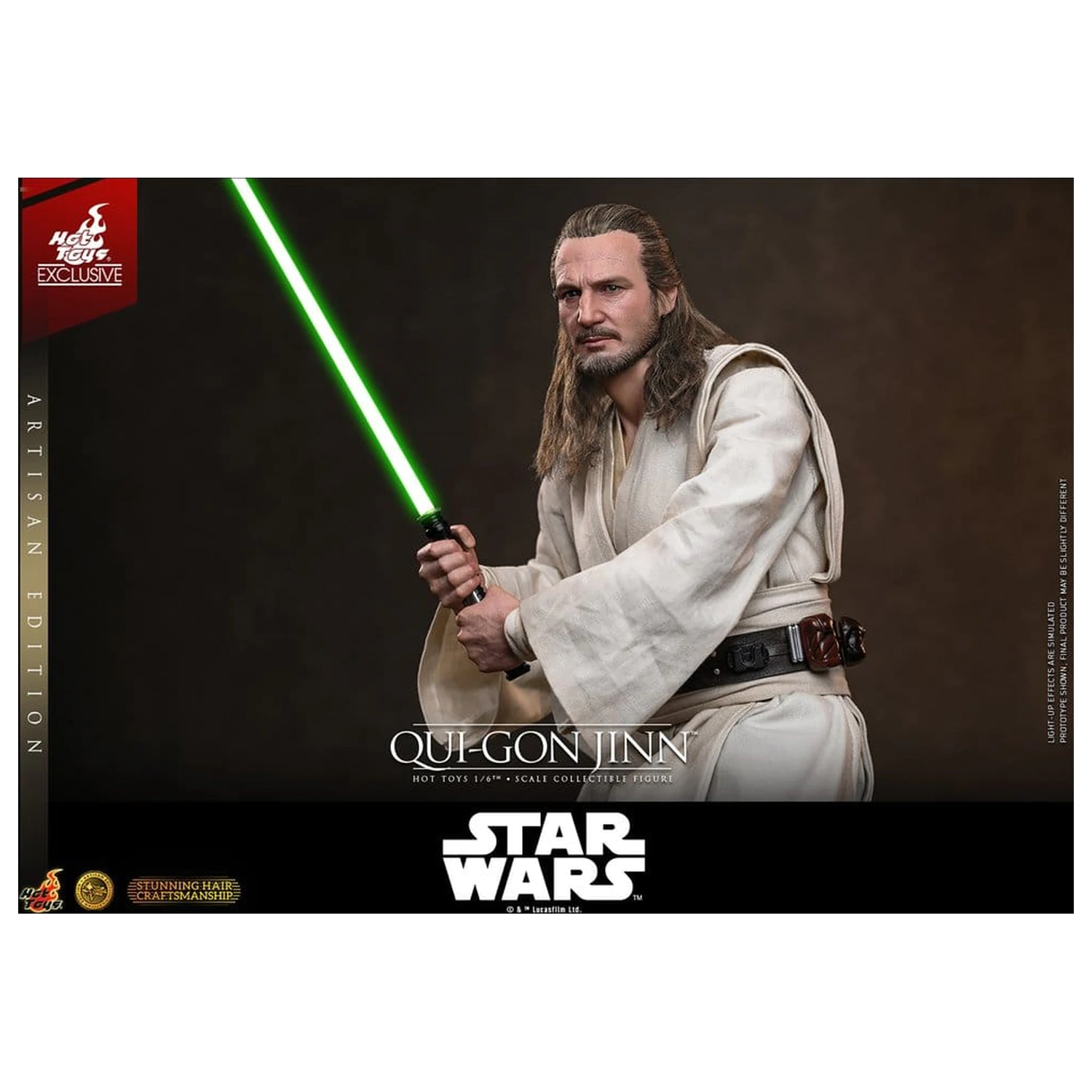 Star Wars: The Phantom Menace Movie Masterpiece Akční figurka 1/6 Qui-Gon Jinn (Artisan Edition) Hot Toys Exclusive 32 cm fotografii produktu