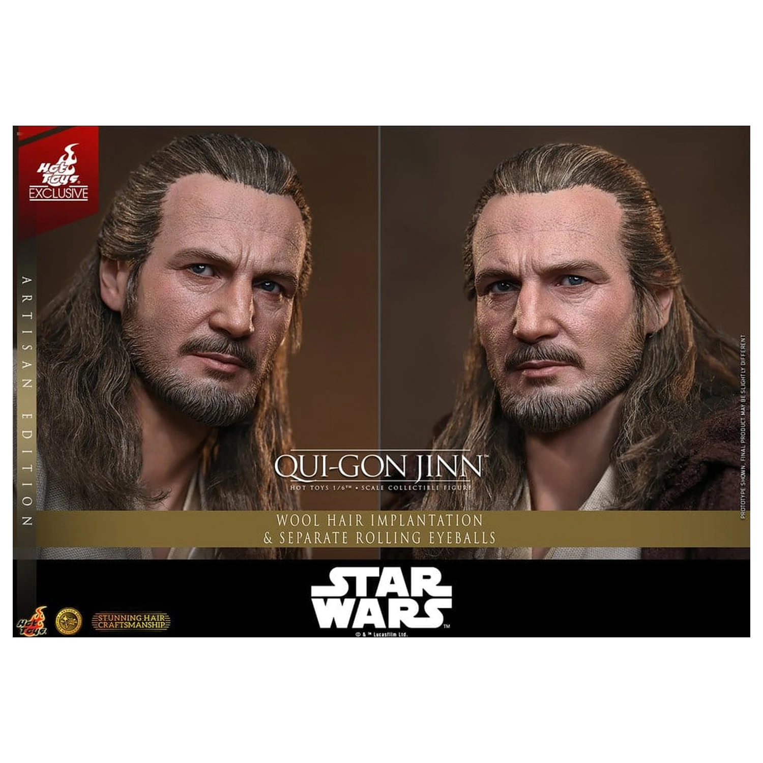 Star Wars: The Phantom Menace Movie Masterpiece Akční figurka 1/6 Qui-Gon Jinn (Artisan Edition) Hot Toys Exclusive 32 cm fotografii produktu