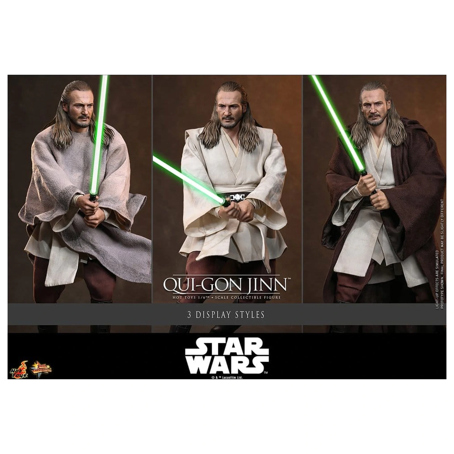 Star Wars: The Phantom Menace Movie Masterpiece Akční figurka 1/6 Qui-Gon Jinn (Artisan Edition) Hot Toys Exclusive 32 cm fotografii produktu