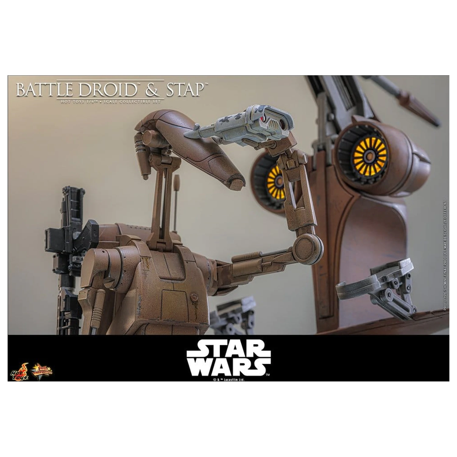 Star Wars: The Phantom Menace Movie Masterpiece Sběratelská figurka Set 1/6 Battle Droid & STAP 32 cm fotografii produktu