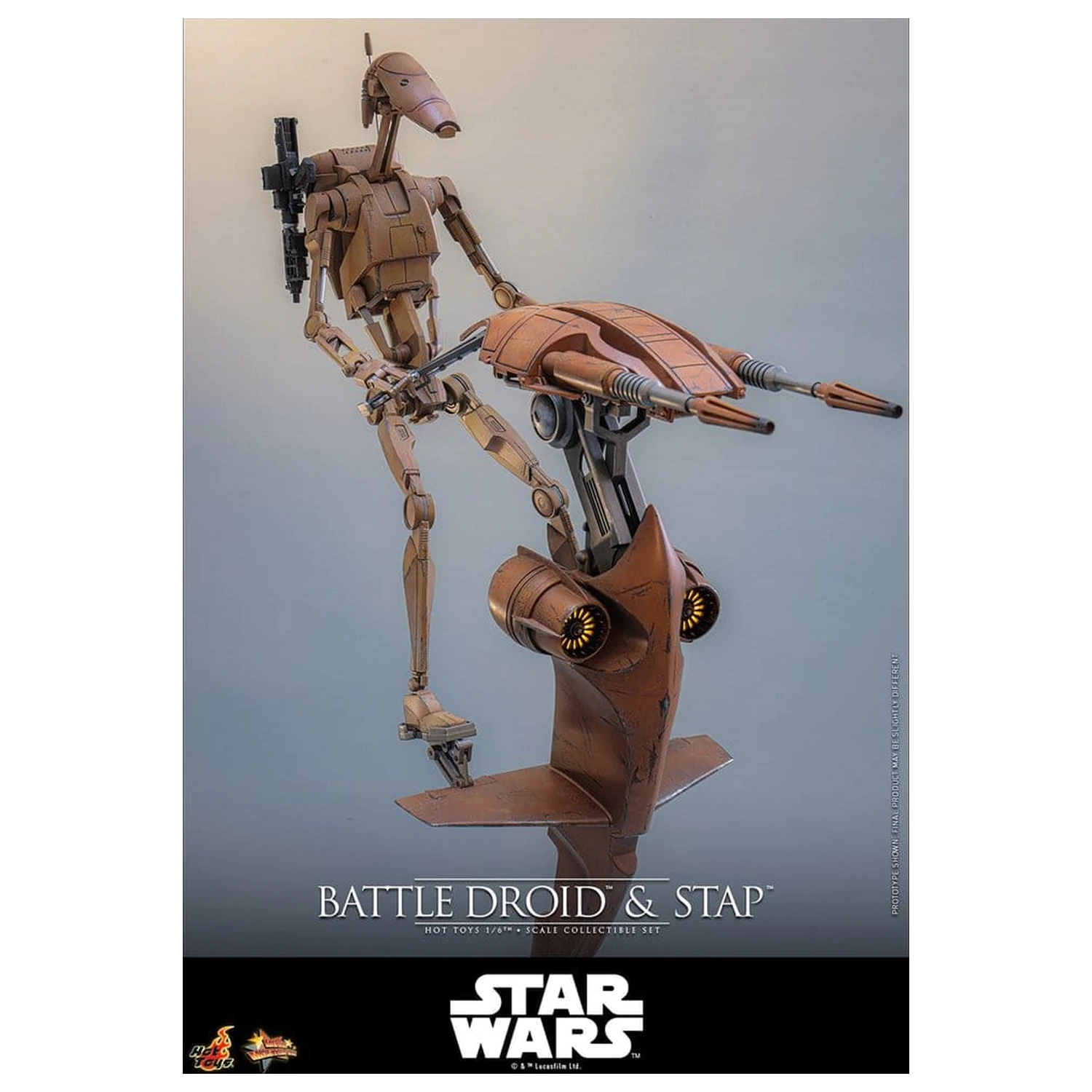 Star Wars: The Phantom Menace Movie Masterpiece Sběratelská figurka Set 1/6 Battle Droid & STAP 32 cm fotografii produktu