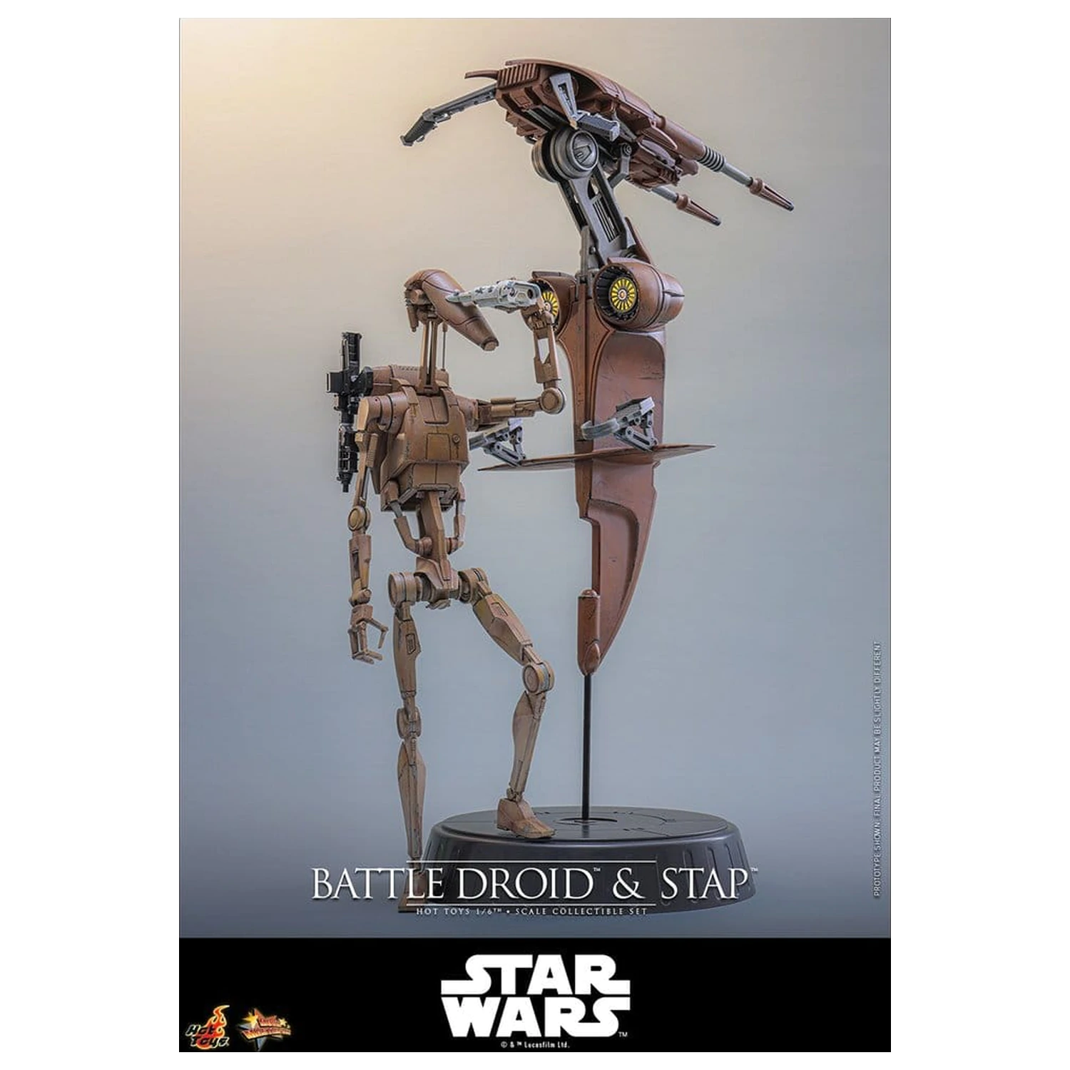 Star Wars: The Phantom Menace Movie Masterpiece Sběratelská figurka Set 1/6 Battle Droid & STAP 32 cm fotografii produktu