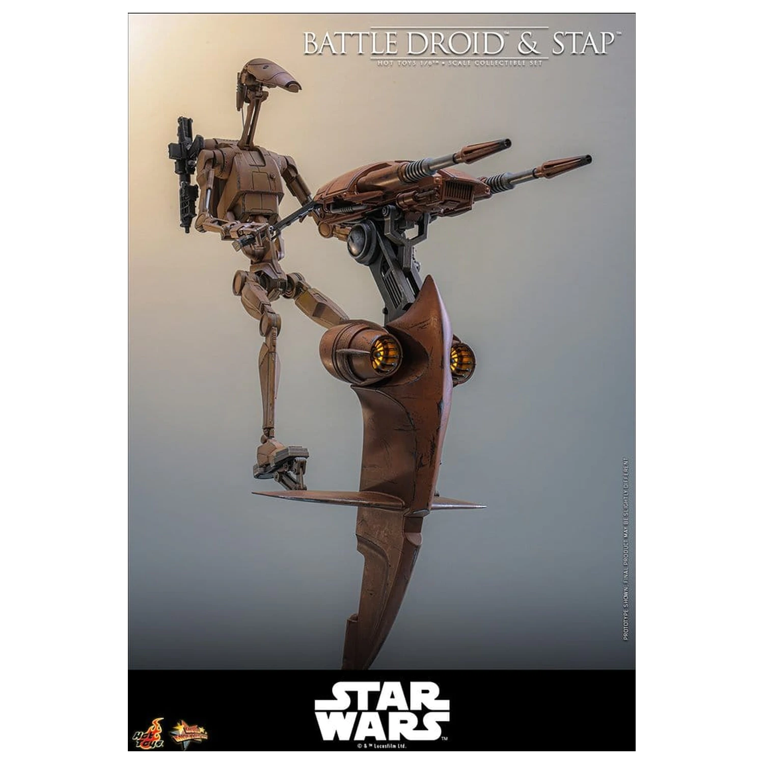 Star Wars: The Phantom Menace Movie Masterpiece Sběratelská figurka Set 1/6 Battle Droid & STAP 32 cm fotografii produktu
