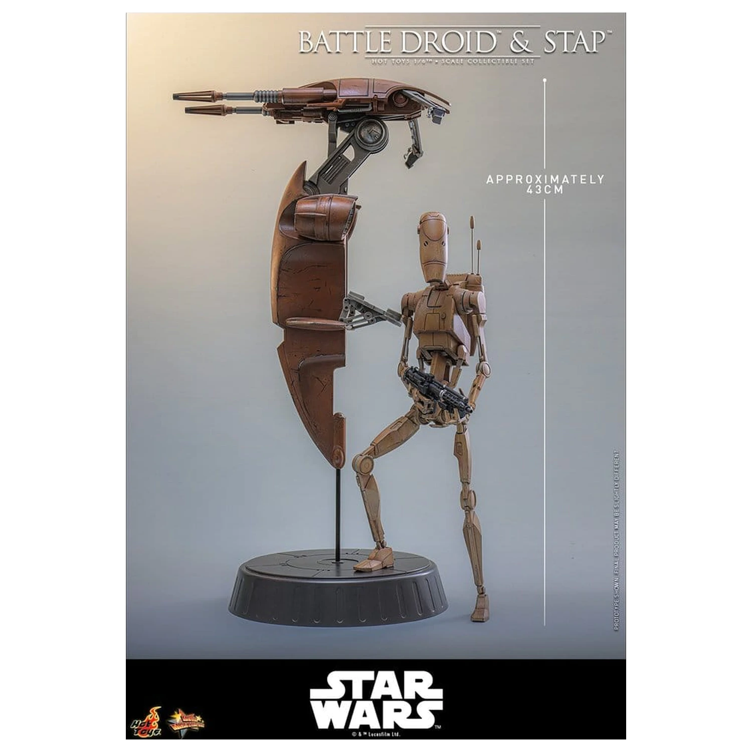 Star Wars: The Phantom Menace Movie Masterpiece Sběratelská figurka Set 1/6 Battle Droid & STAP 32 cm fotografii produktu