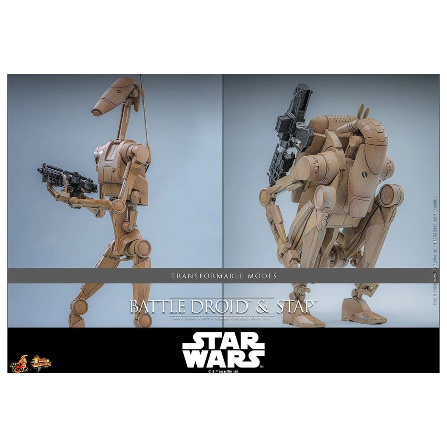 Star Wars: The Phantom Menace Movie Masterpiece Sběratelská figurka Set 1/6 Battle Droid & STAP 32 cm fotografii produktu